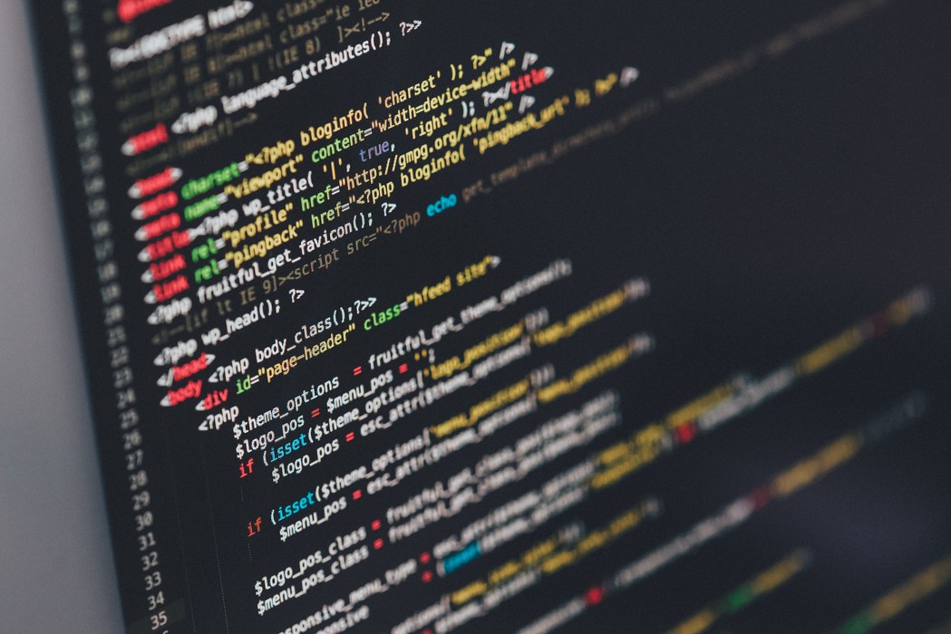 Foto af digitale HTML-koder