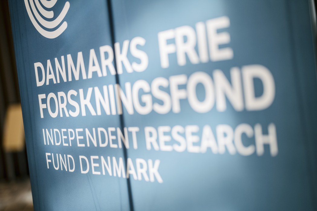 Close up of logo of DFF with white writing on a dark blue background